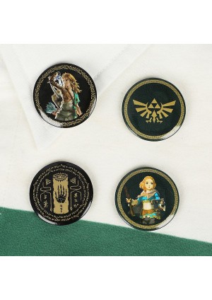 Ensemble De 4 Épinglettes (Pins) Legend Of Zelda Tears Of The Kingdom Par Bioworld